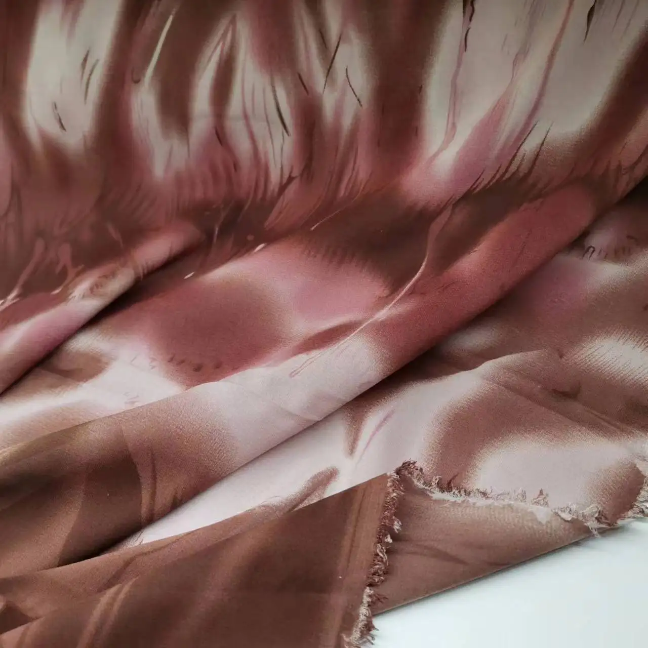 On Sale Stretchy Silk Georgette Fabric Ombre Print DIY Sewing Shirt Wedding Material Tissue