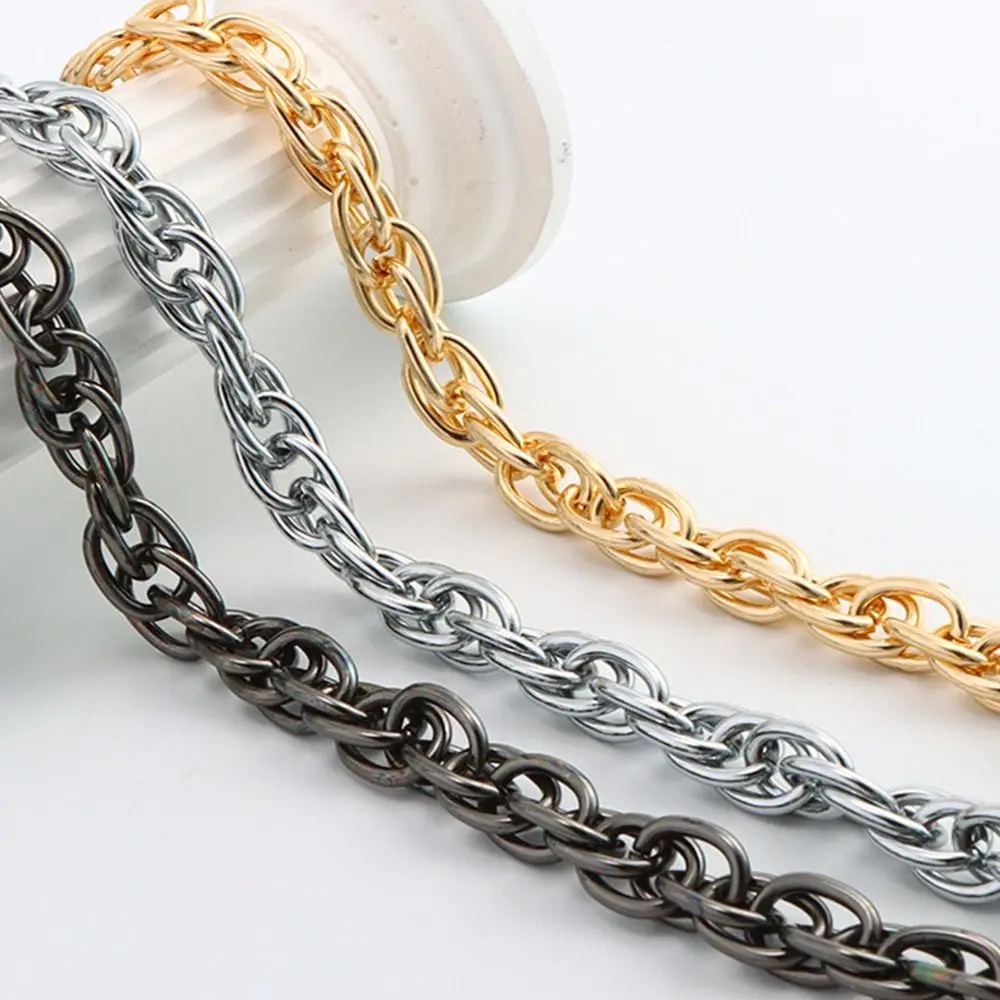 120cm Metal Chain Golden Silvery Aluminum Chain For Jewelry Making Findings Bag Chain Strap Handle Replacement Chain