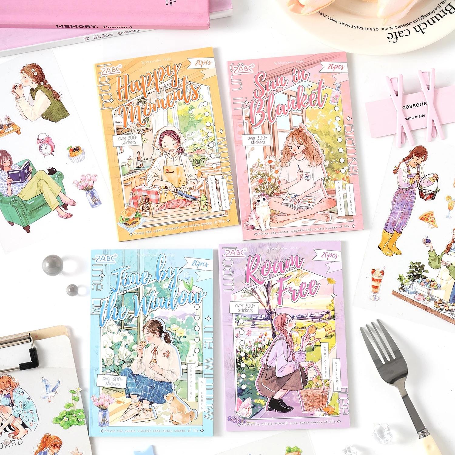 

Набор наклеек JIAMEI, 20 листов, серия Chasing Ordinary 2.0, милые стикеры для девочек, для ежедневного использования, вырезанные по контуру, для скрапбукинга и декора