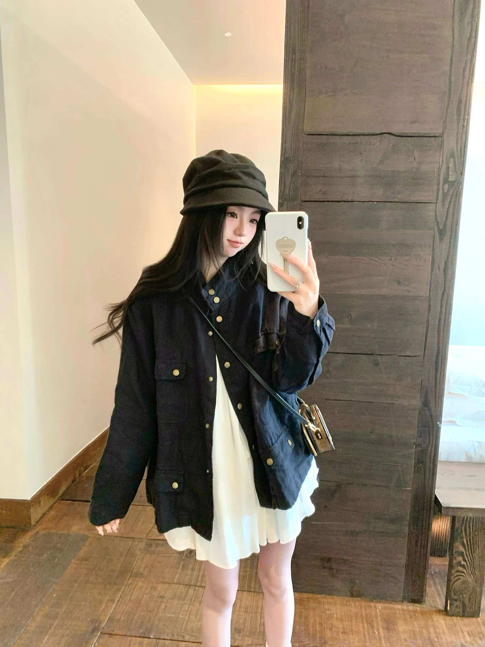 

Женская укороченная куртка Zhang Bao Bao Han Mafeng Workwear с тонким воротником-стойкой и зауженной талией, оливково-зеленая и королевского синего цвета, весна-лето