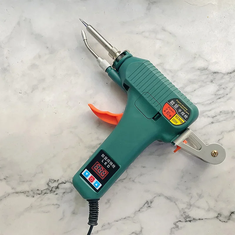 80W LED Digital Display Electric Solder Gun Internal Heating Temperature 180-520°C Electric Soldering Iron Home Welding Tools