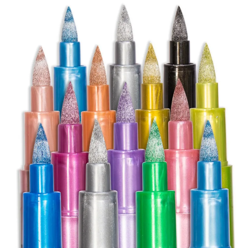 أقلام علامات معدنية للورق الأسود ، لوحة صخرية زجاجية ، قصاصات ذاتية الصنع ، ألبوم ، أدوات مكتبية للطلاب ، 12 لونًا