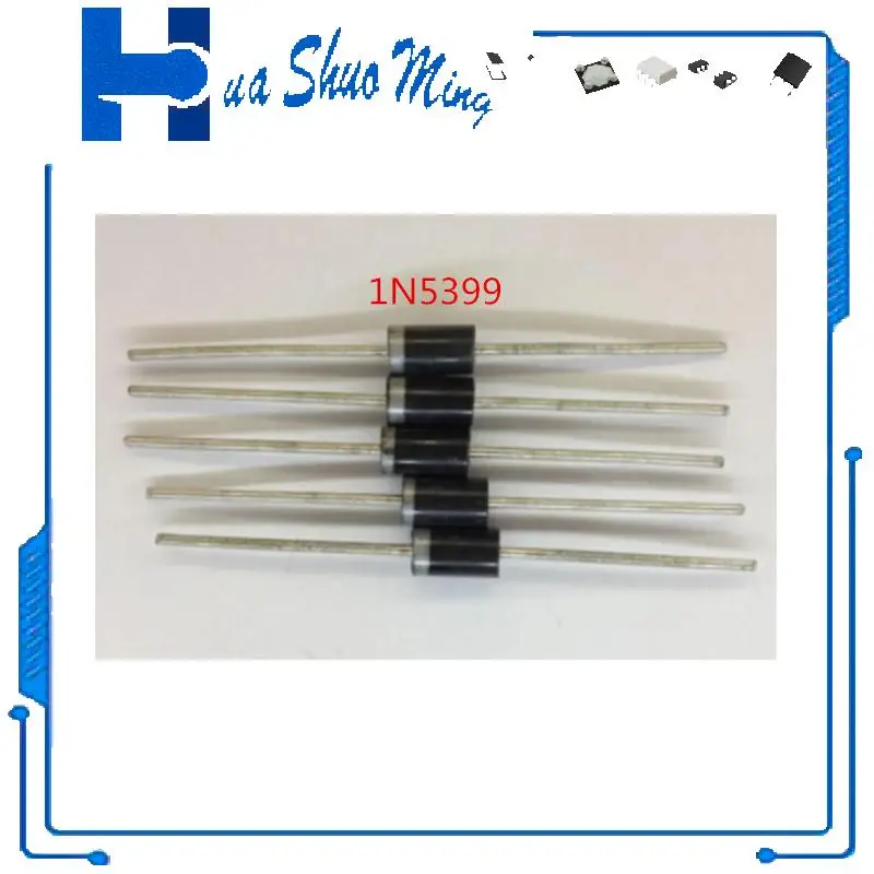 100PCS/LOT  1N5399  IN5399 1.5A 1000V DO-15