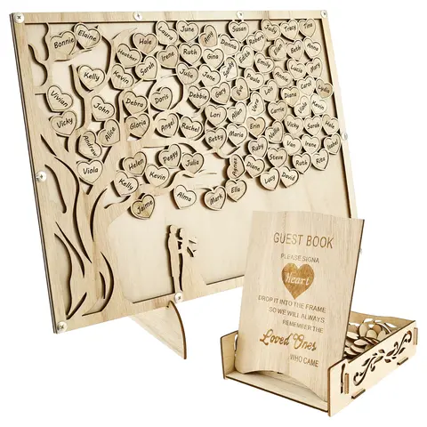 결혼식 방명록 대체 맞춤형 방명록 결혼식 피로연 실용적인 결혼식 방명록 세트 스탠드 카드 상자