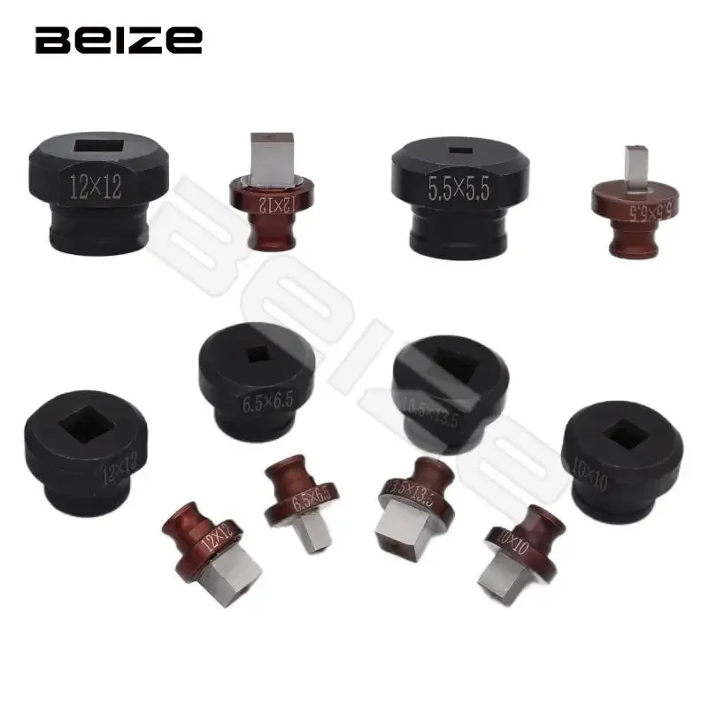 Hydraulic Punching Square Hole Die for MHP-20/JP-20 Electric Hydarualic Punching Machine Size range 4x4mm to 15x15mm