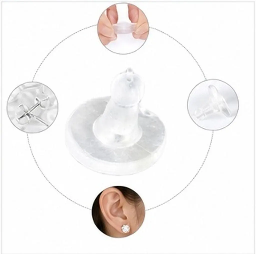 100 pcs Ear Silicone Halloween Christmas New Year Ear Back Earring Back Earring Locking Backs Ear Plug Ear Plugs Earring Plugs