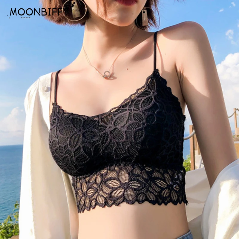 Sexy Lingerie Seamless Sport Bra Strapless Top Bra Girls Sunflower Lace Bras Push Up Bralette Brassiere for Women Underwear