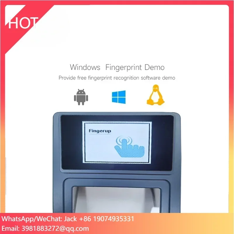 High Quality Bio600 Biometric Fingerprint Enrollment Government Projects 4 4 2 Ten Print Fingerprint Scanner with Free SDK