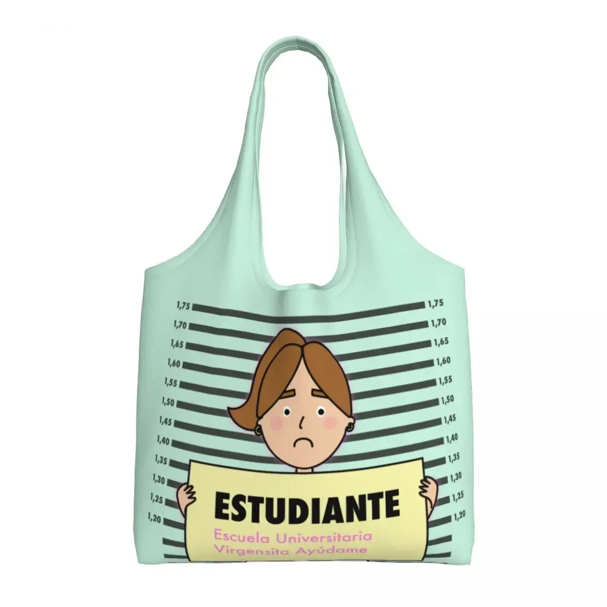 

Custom Printing Funny Cartoon Nurse Tote Shopping Bags Reusable Canvas Shoulder Shopper Health Care Nursing Doctors Handbag