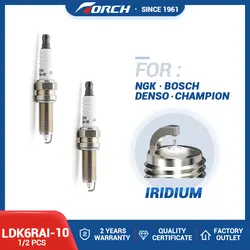 1-2PCS Iridium Spark Plugs TORCH LDK6RAI-10 Replace for 1578/LZKR6B-10E LZKR6B10E 1885510060 1885510061 1884610060 1884610061