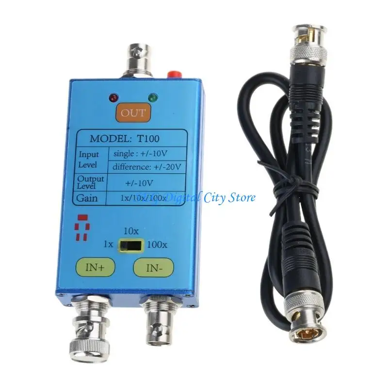 U75B T100 راسم الذبذبات الافتراضي 1X 10X 100X 10M لتضخيم الإشارات الضعيفة منخفضة الضوضاء المحمولة راسم الذبذبات التفاضلي