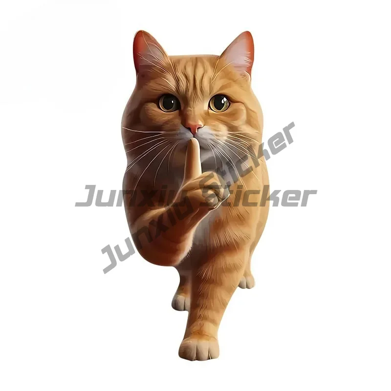 

Cat No Speaking Car Stickers Windshield Motorcycle Laptop Personality Decal Amusing Scratch-Proof Car Door Protector