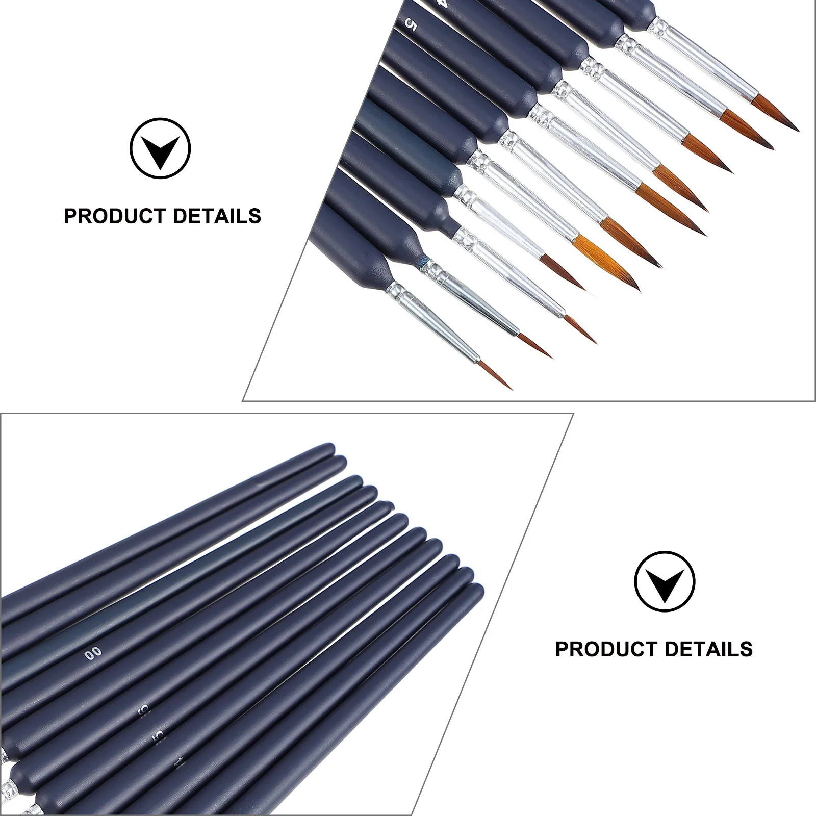 

11 шт., набор тонких кистей, практичные ручки художника для акварели, акриловой гуаши, картина маслом, мини-тонкие детали и линия работы