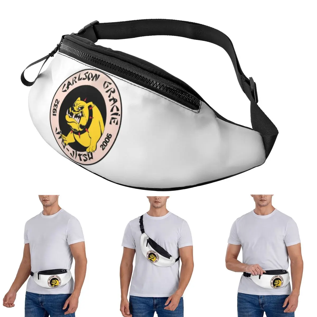 

Поясная сумка через плечо с логотипом Carlson Gracie Jiu-Jitsu Team 1932-2006, поясная сумка для мужчин и женщин, дорожная сумка для бега, денег, телефона