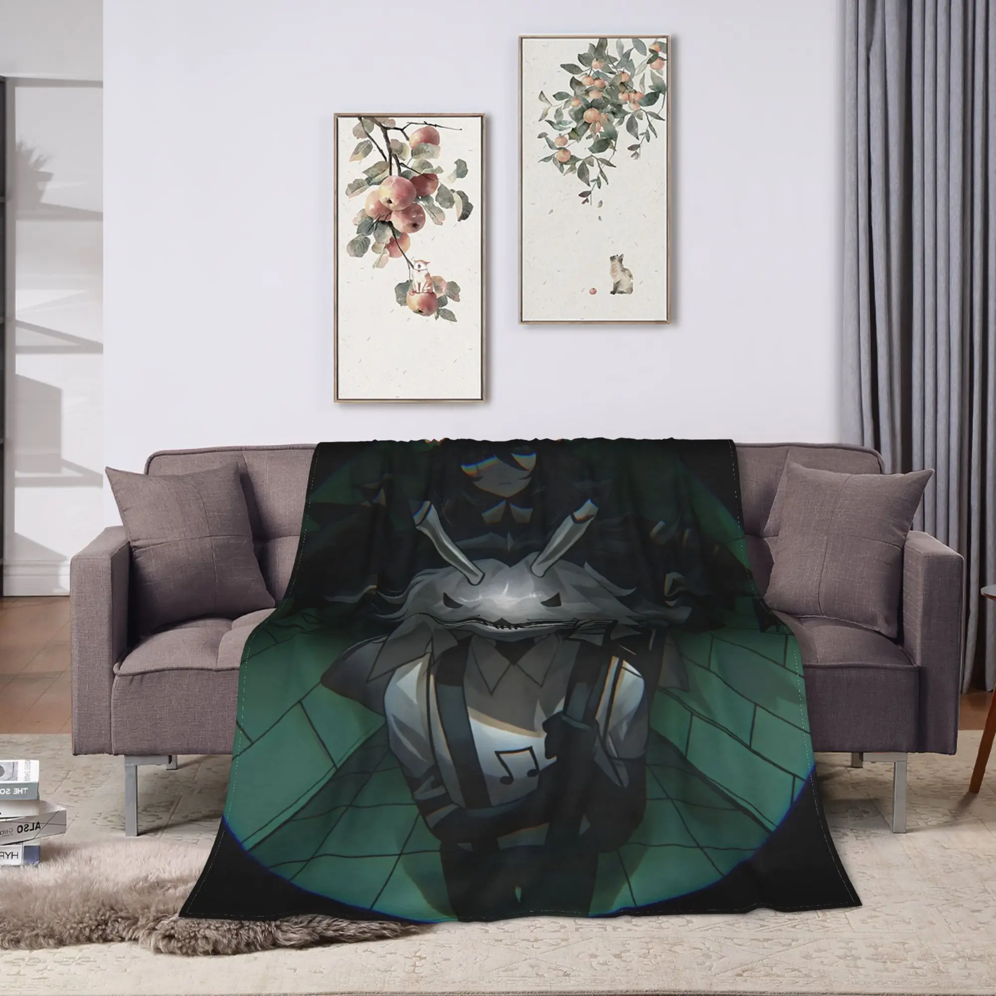 Fundamental Paper Education Anime Flannel Blanket  Soft Warm Bedding Throws for Bedroom Decorative Bedspread Sofa Bed Cover