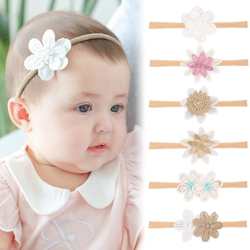 

Baby Headband Flower Floral Bow Girl Newborn Kids Children Elastics Rubber Bandage Hair Accessory Hairbands Turban Photography
