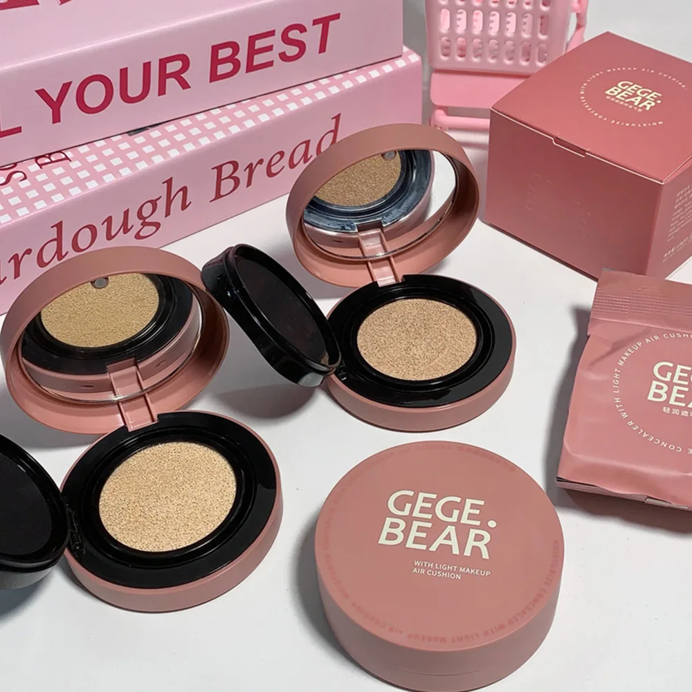 Gege Bear Lightweight Concealing Cushion — Long-Lasting Coverage, Non-Caking Formula, Fine Hydration