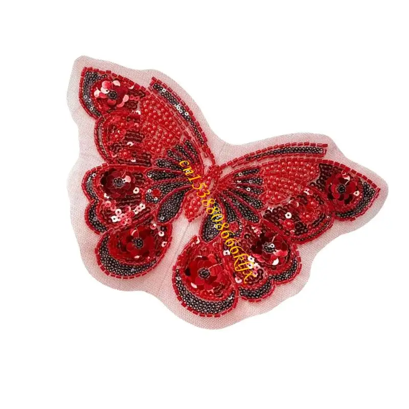 Sparkling Butterfly Design With Glittering Sequins Decoration For Clothing Accessories And Craft Projects 066C