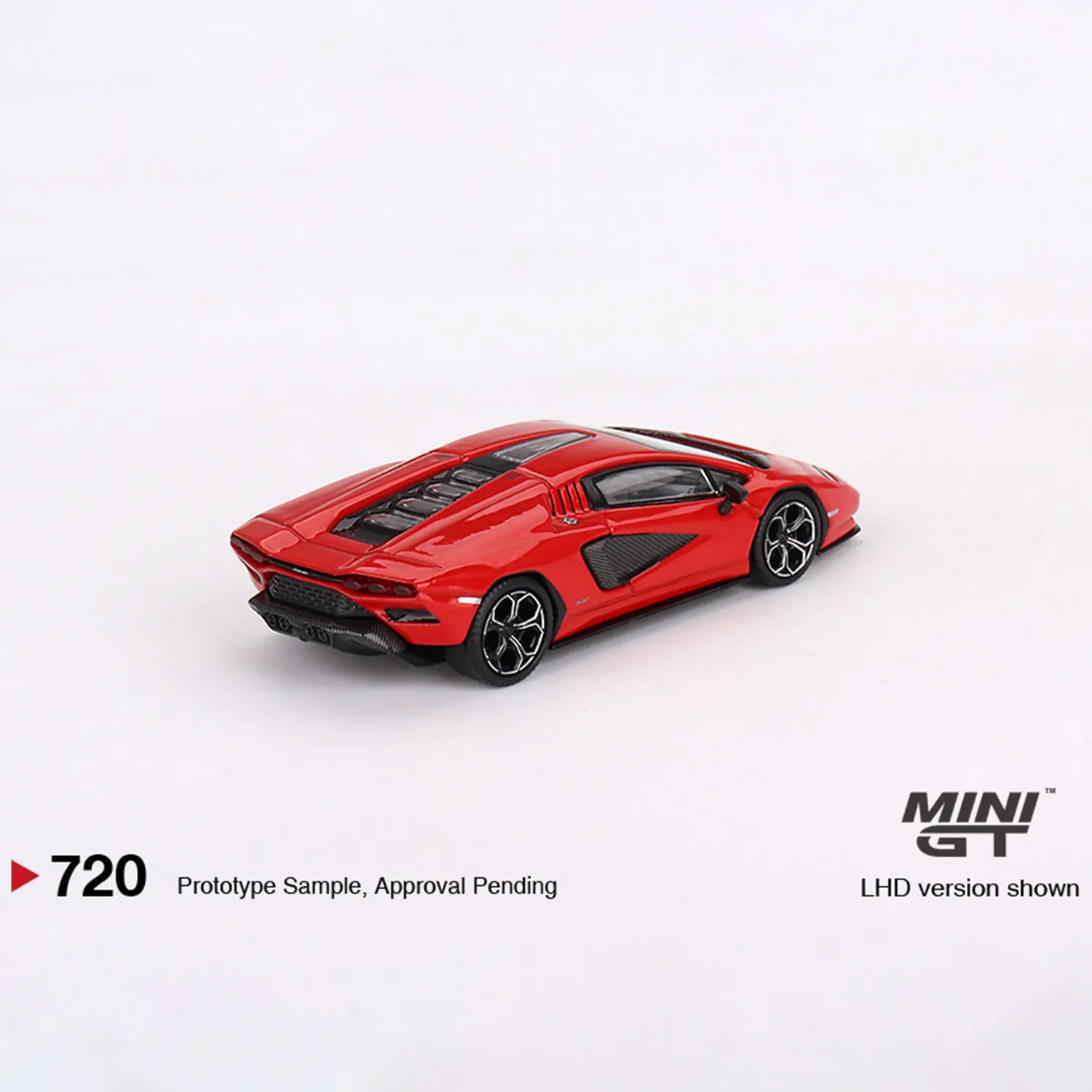 MINI GT 1:64 Lamborghini Countach LPI 800-4 Rosso Mars eje de compresión de aleación modelo en miniatura, juguete para niño, regalo de cumpleaños para niños