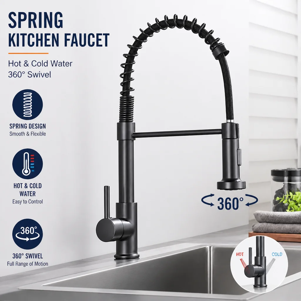 robinet-de-cuisine-a-ressort-a-une-seule-poignee-de-couleur-argentee-et-noir-mat-a-monter-sur-le-plan-de-travail-pour-l’eau-chaude-et-froide-ideal-pour-la-cuisine-et-la-salle-de-bain