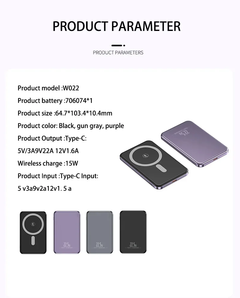 2026 500000mAh المغناطيسي المغناطيس اللاسلكي شحن قوة البنك CCC ماك شحن سريع بطارية مساعدة آيفون سامسونج 2026New #6