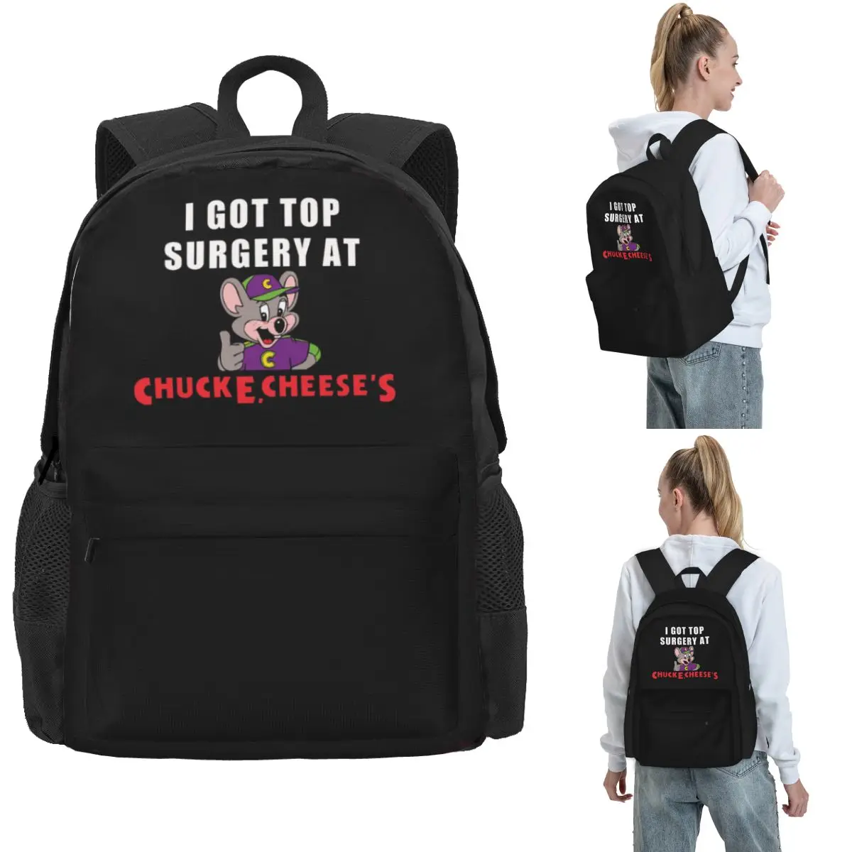 

Got Top Surgery At CEC Backpack Hot Sale Daypack Large Capacity Kids BookBag School Bag Shoulder Bags for Men Women