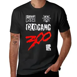 Camiseta de manga curta vintage masculina, Glo Gang X, Glory Boys, Collab 2, Novo