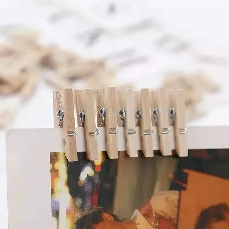 10-60pcs  Arrival Smalll size Mini Wooden Clips 25mm Coloful Clips Photo Clips for sheets DTY Clothespin Craft Decor Clips Pegs