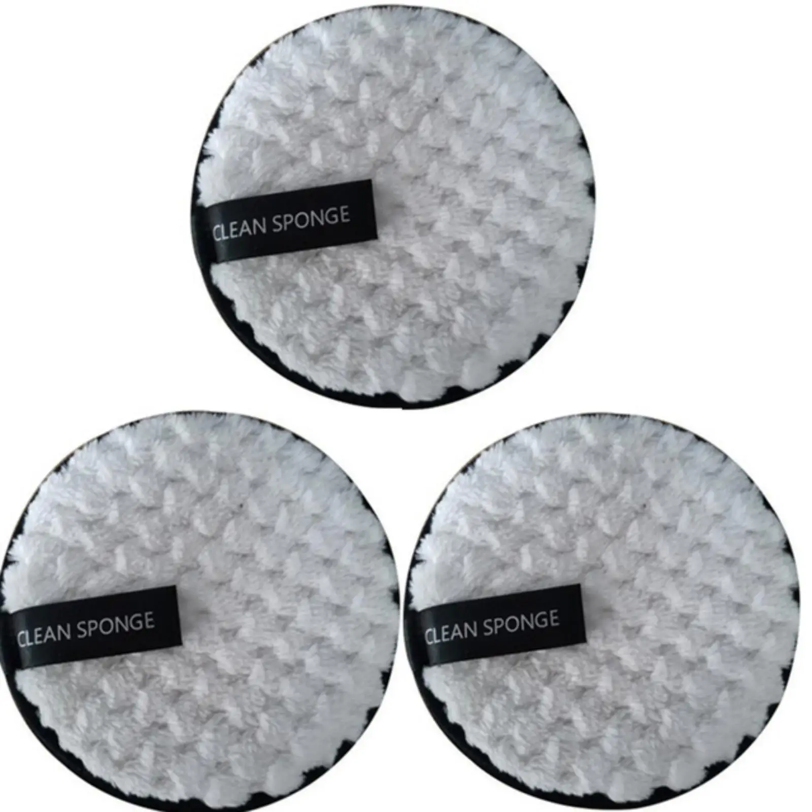 3Pcs Makeup Remover Pads Microfiber Reusable Face Towel Make-up Wipes Cloth Washable Cotton Pads Skin Care Cleansing Puff