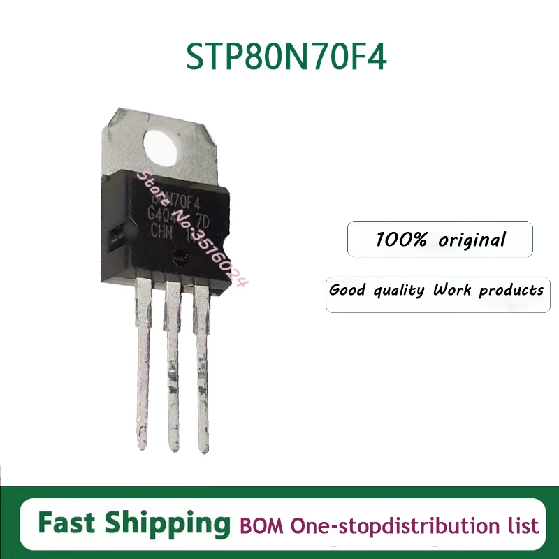 10 unids/lote 80N70F4 STP80N70F4 TO-220 68V 85A 100% nuevo