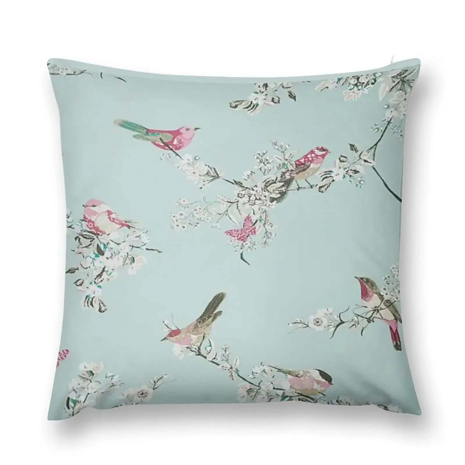 

Duck Egg Blue Birds Throw Pillow Decorative Sofa Cushion covers for pillows pillow