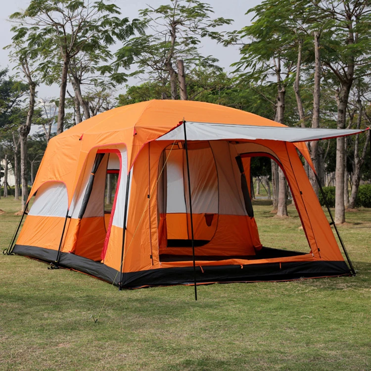 Super-Large Luxury Two Bed Rooms With One Living Room Family Camping Waterproof Tent Outdoor