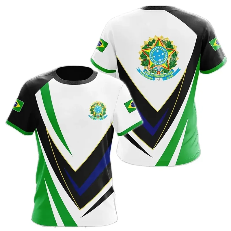 Brazil Flag Print Streetwear T-Shirt