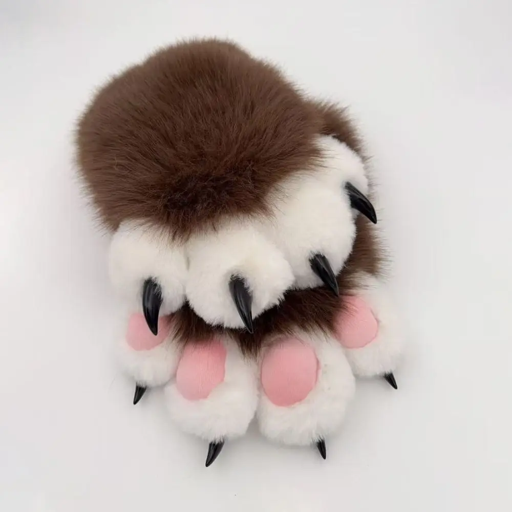 Cute Cartoon Cosplay Costume Gloves Warm Squeaky Furry Fursuit Gloves Plush Plush Cat Paw Gloves Cosplay Costume Accessories