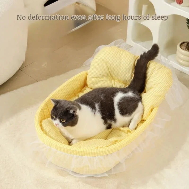 Teddy Small Dog Kennel Bed Removable Soft Sofa Bed Pet Cat Kennel Bed