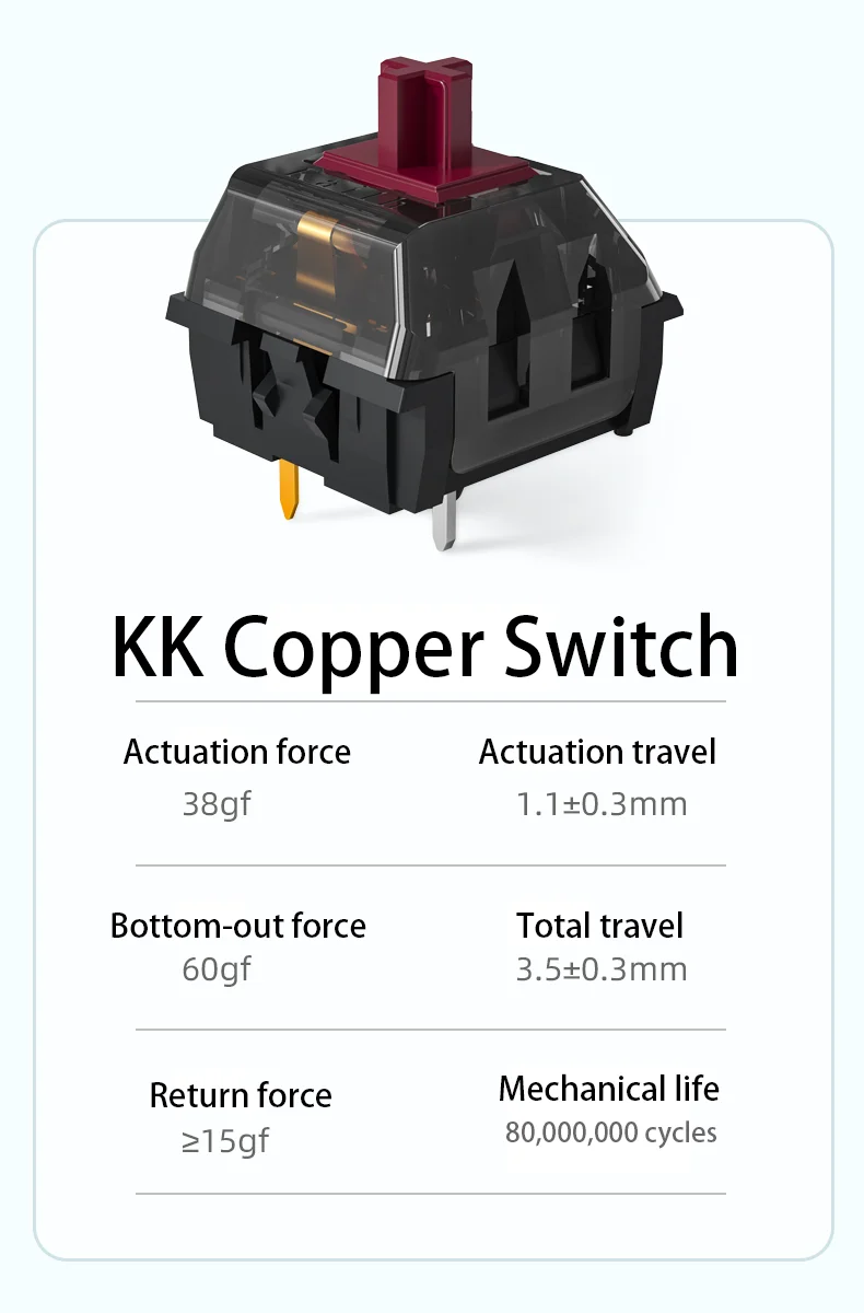 1/3/5 Stück Kailh Super Speed Tastaturschalter Kupfer/Silber/Braun/Rot Pro Mechanischer Tastaturschalter SMD RGB 3Pins – Detail 7