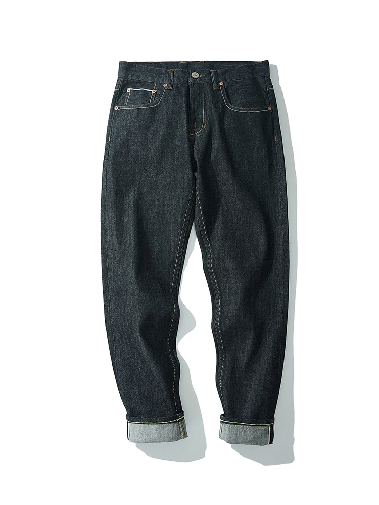 

MBBCAR Bla Calf Ear Denim Jeans Narrow Waist American Casual Sle Youth ular Cotton 00% Four Seasons Wear