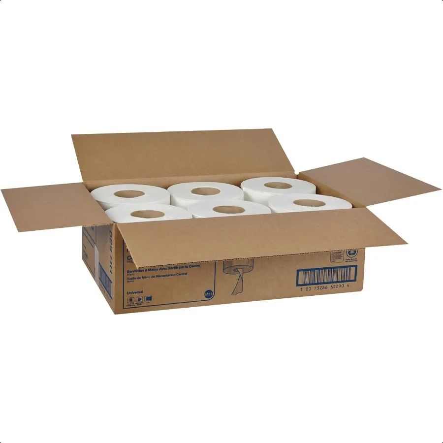 Centerfeed Hand Towel White Oneatatime Dispensing M23 Compatible 6 Rolls x 530 Sheets RC530