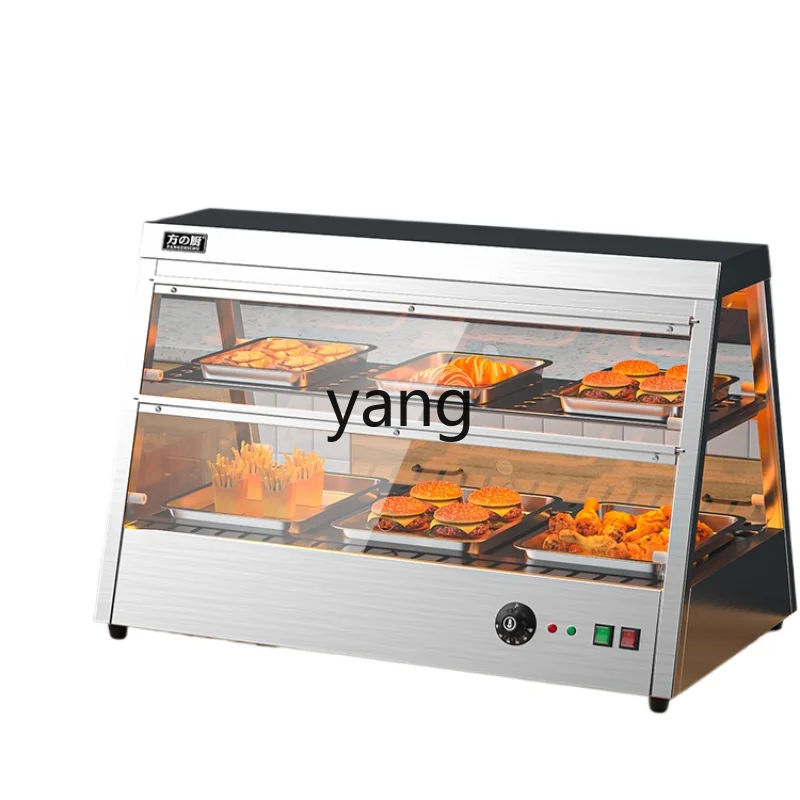 Yjq Food Thermotank Commercial Heating Constant Temperature Fried Chicken Hamburger Cake Cooked Food Display Cabinets