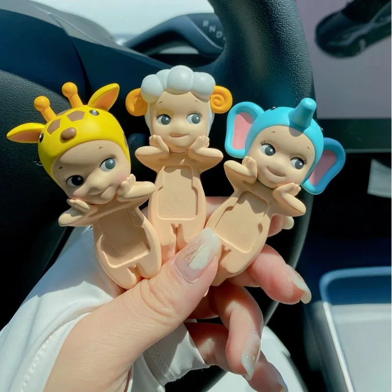 12pcs/Set Sonny Angel Hlprers Attach Me Lying Down Action Figures Kawaii Mysterious Surprise Toy Anime Model Doll Children Gifts