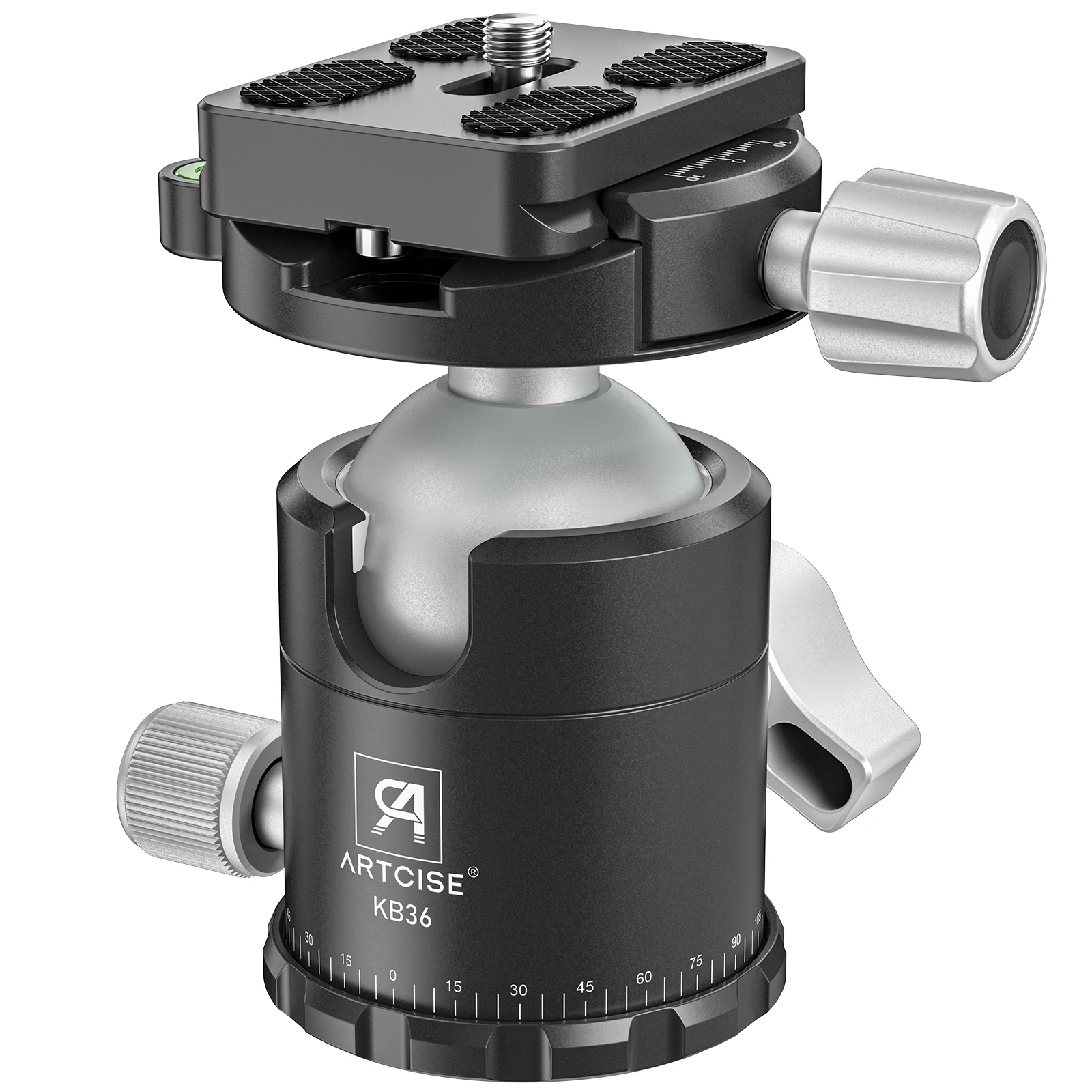 

Artcise KB36 Ball Head Full CNC Aluminium Alloy Professional Tripod Head 360° Panoramic Max Load 20kg for Tripod Monopod Camera