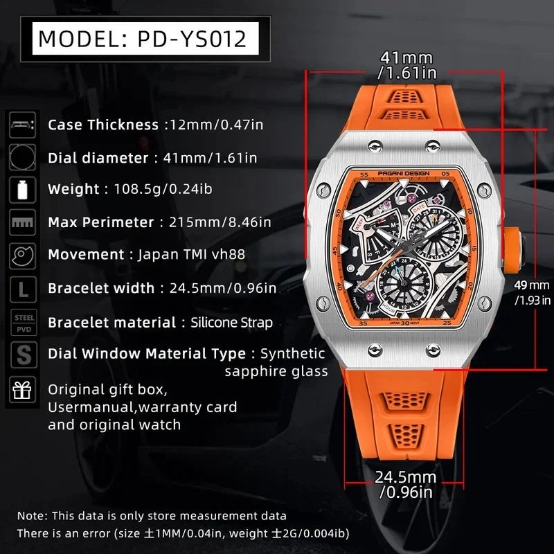 Pagani Design's New Luxury Top Men's Watch Wine Barrel High End Design Multi Functional Waterproof Men's Quartz Watch for Men