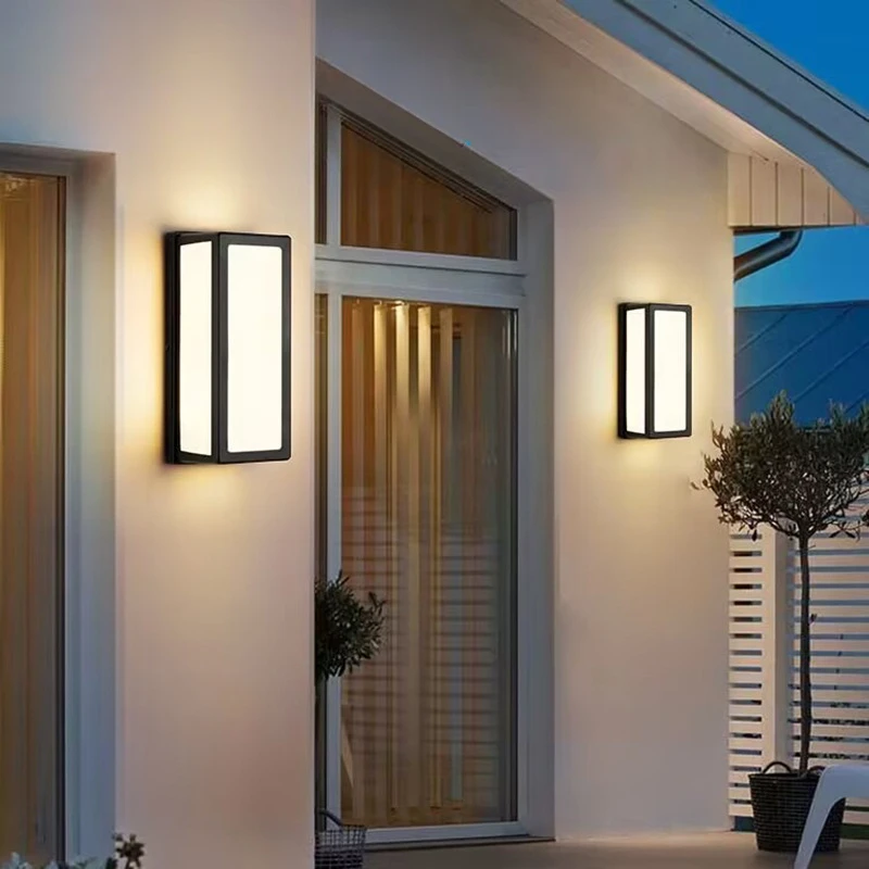 Exterior wall villa courtyard indoor and outdoor balconies modern simple corridor corridor damp proof light