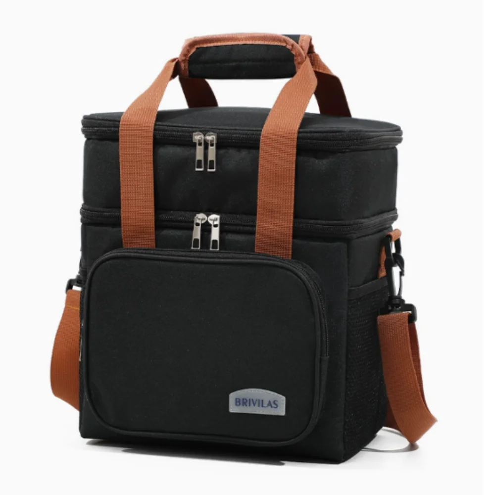Practical Oxford Cloth Material Insulated Lunch Bag Waterproof Lining 10L Leakproof Lunchbox Lunch Cooler Bag For Women