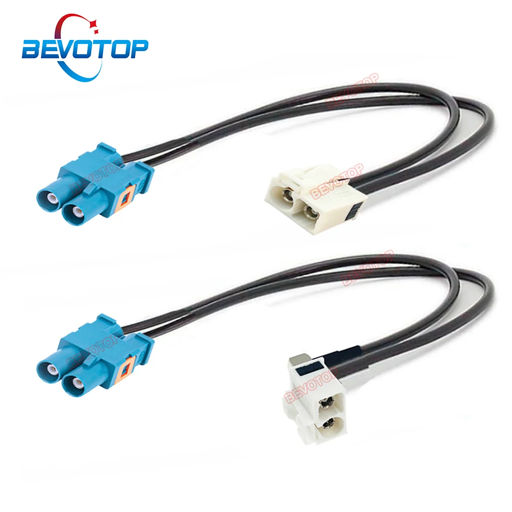 1PCS Twin Fakra Z Male Plug to Twin Fakra B Female Straight/ Right Angle Jack RF Coax Cable Antenna Extension Jumper Pigtail