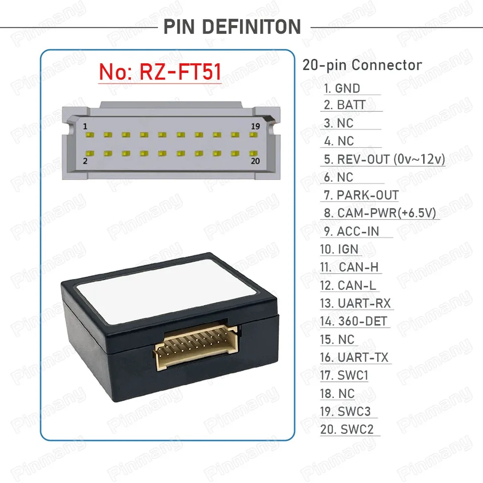 Car CAN Bus Decoder RAISE RZ-FT51 for Toyota IZOA C-HR RAV4 Levin