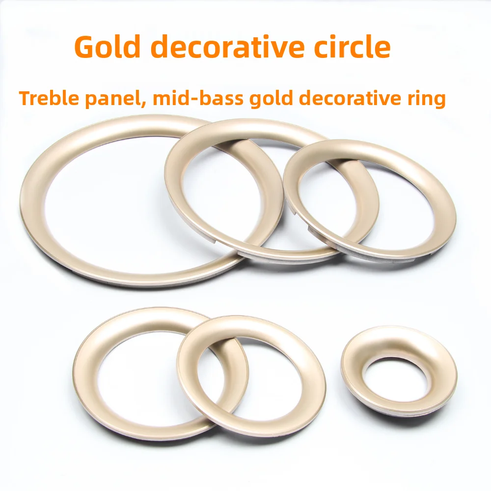 VYOPBC 4PCS Speaker Bezel Trim Ring Gold Plastic 1.5