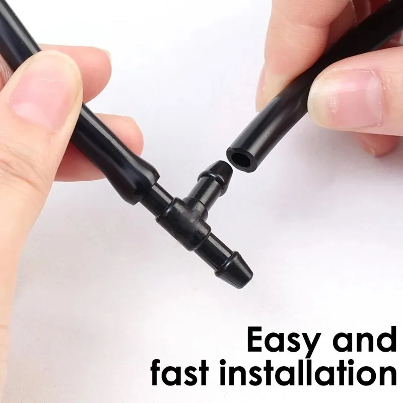 Universal Car Windshield Washer Hose Wiper Blade Pipe Jet Spray Nozzle Water Fluid Tube Joiner Connector Auto Replacement 1Set