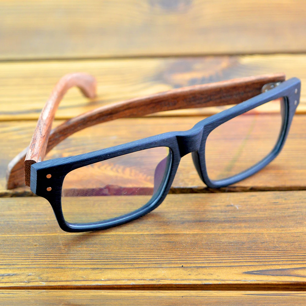 

Leisure Style Rectangle Natural Wooden Frame Handcrafted Optical Frame Spectacle