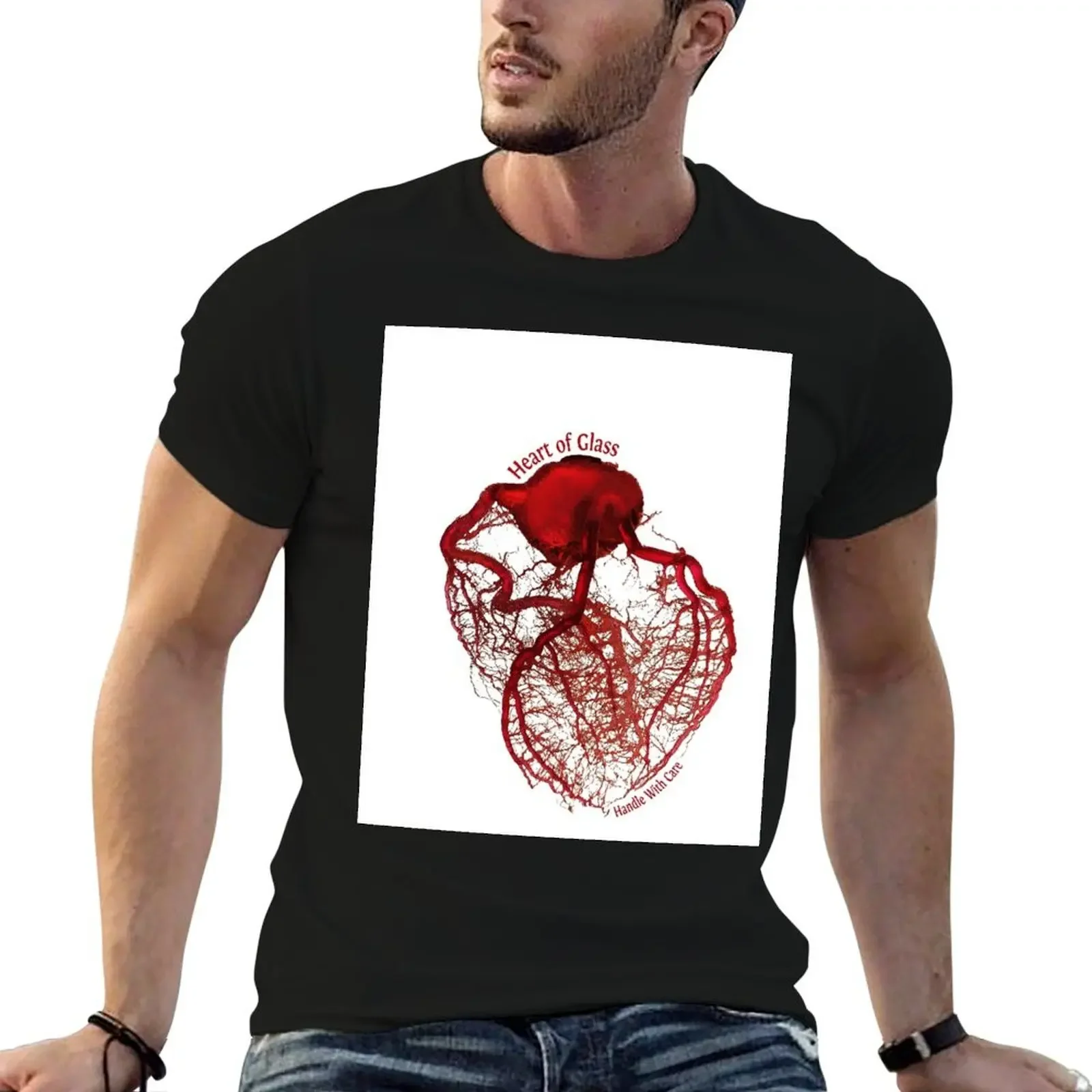 

Heart of Glass- Handle With Care T-Shirt rapper graphic tees shirts graphic men clothes